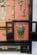 CHINESE ANTIQUE STONE, WOOD, ENAMEL TABLE SCREEN - 3