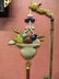 CHINESE ANTIQUE STONE, WOOD, ENAMEL TABLE SCREEN - 8
