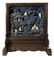 CARVED LAPIS LAZULI AND WHITE JADE TABLE SCREEN