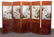 19TH C CHINESE FLOOR SCREEN WITH PORCELAIN PANELS