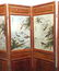 19TH C CHINESE FLOOR SCREEN WITH PORCELAIN PANELS - 4