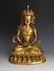 CHINESE QING DYNASTY GILT BRONZE BUDDHA