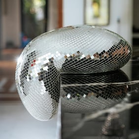 Melting Disco Ball Sculpture