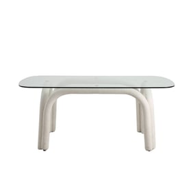 Bold Dining Table- Rectangle - Faux Shearling