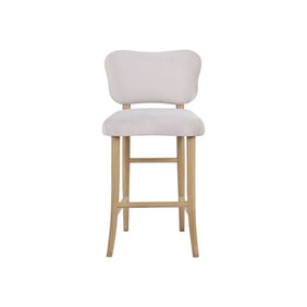 Charlotte Upholstered Counter Stool With Curved Back