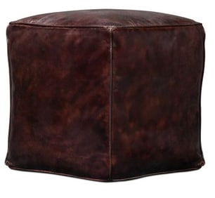 Leather Cube ottoman/stool