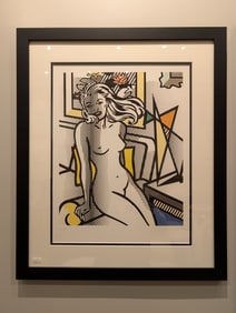 Signed and Numbered- Lichtenstein Serigraph "Nude With Yellow Pillow"