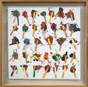 Russel - Popsicle's - Mixed Media on Board