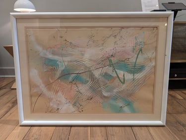 Pastel Color Abstract Mixed Media Artwork