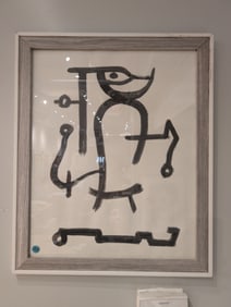 Black and White Paul Klee Inspired Artwork