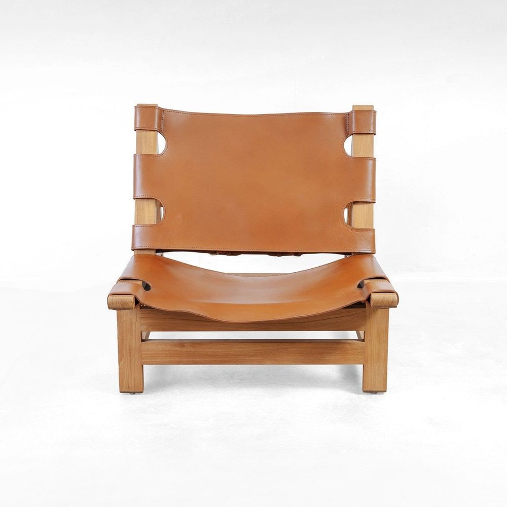 Armless Spanish Chair - Leather Sling (1 of 8)