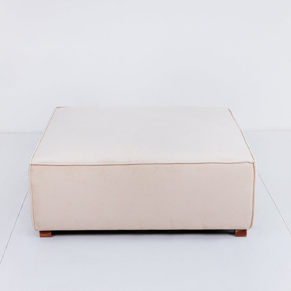 Barrett Square Ottoman - Velvet (1 of 4)