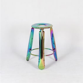 Set of 2 Balloon Counter Stools- Oil Slick
