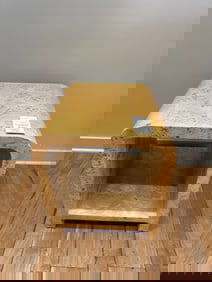 Putnam Waterfall Edge Two Tier Side Table- Burl Wood *