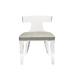 Duke Acrylic Klismos Chair- Grey *