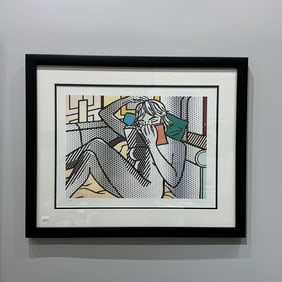Signed and Numbered- Lichtenstein Serigraph-Reading Woman