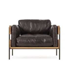 Carson II Chair - Antique Espresso Leather by Sonder Living *