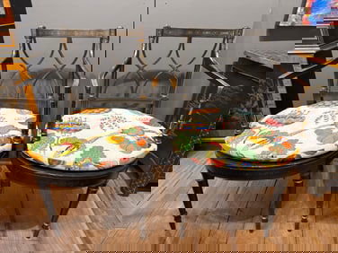 Set of 8 Vintage Neo Classical Baker-Style Chairs *