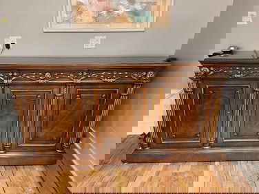 E.J. Victor Regency Gilted Mahogany Sideboard *