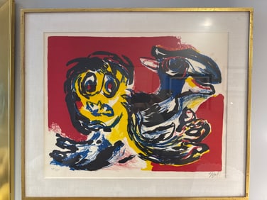 Karel Appel Wild Horse Rider Lithograph *