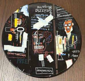 BASQUIAT Porcelain plate - ”Eyes & Eggs” *
