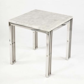 Del Marble Side Table - Square