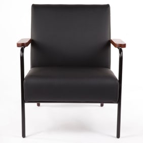 French Designer Lounge Chair - Black