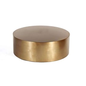 Milo Inspired Brass Drum Coffee Table