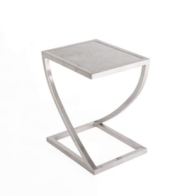 Carrara Marble Twist Side Table