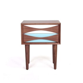 Mid Century Halvmane Nightstand