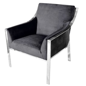 Hyde Armchair - Bella Black Velvet