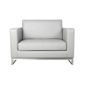 Vettore Leather Armchair - Grey