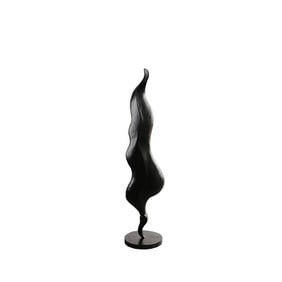Eternal Flame Black Wood Floor Sculpture