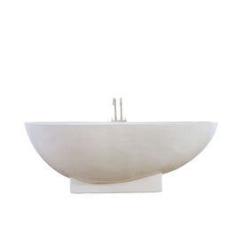 Terrazzo Stone Bath Tub Freestanding - Natural