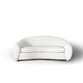 Charlotte Curved Sofa 71 - Ivory Boucle