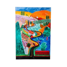 Not Hockney 2 Oil on Canvas 40 x 59 in