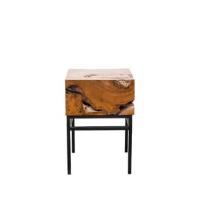 Organic Teak Root Side Table - Square