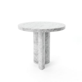 Giacomo Fluted Marble Side Table