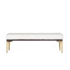 Stiletto Hair on Hide Bench - 55 - White