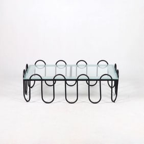 Ripple Rectangle Coffee Table with Glass Top