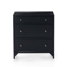 Wellington Storage Nightstand - Black