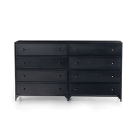 Wellington 8 Drawer Metal Dresser - Black