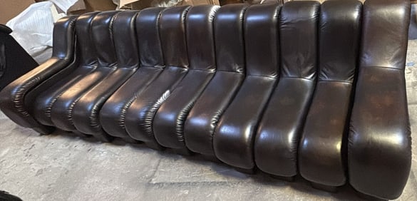 DS600 Non Stop Infinity Sofa Set - Leather- Antiqued Black