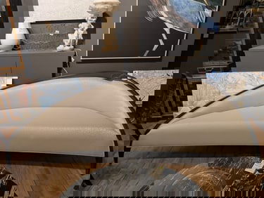 Christopher Guy Swirl Droite *: This sweeping Chaise Lounge sofa is reference to what makes Christopher's designs so unique; an asymmetric slant complemented by a delicate swirl of exquisite carving