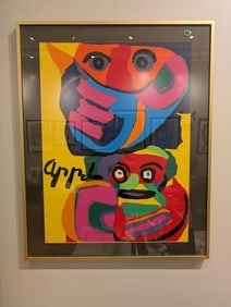 Colorful Rhino and Monkey Framed Lithograph * (1 of 1)