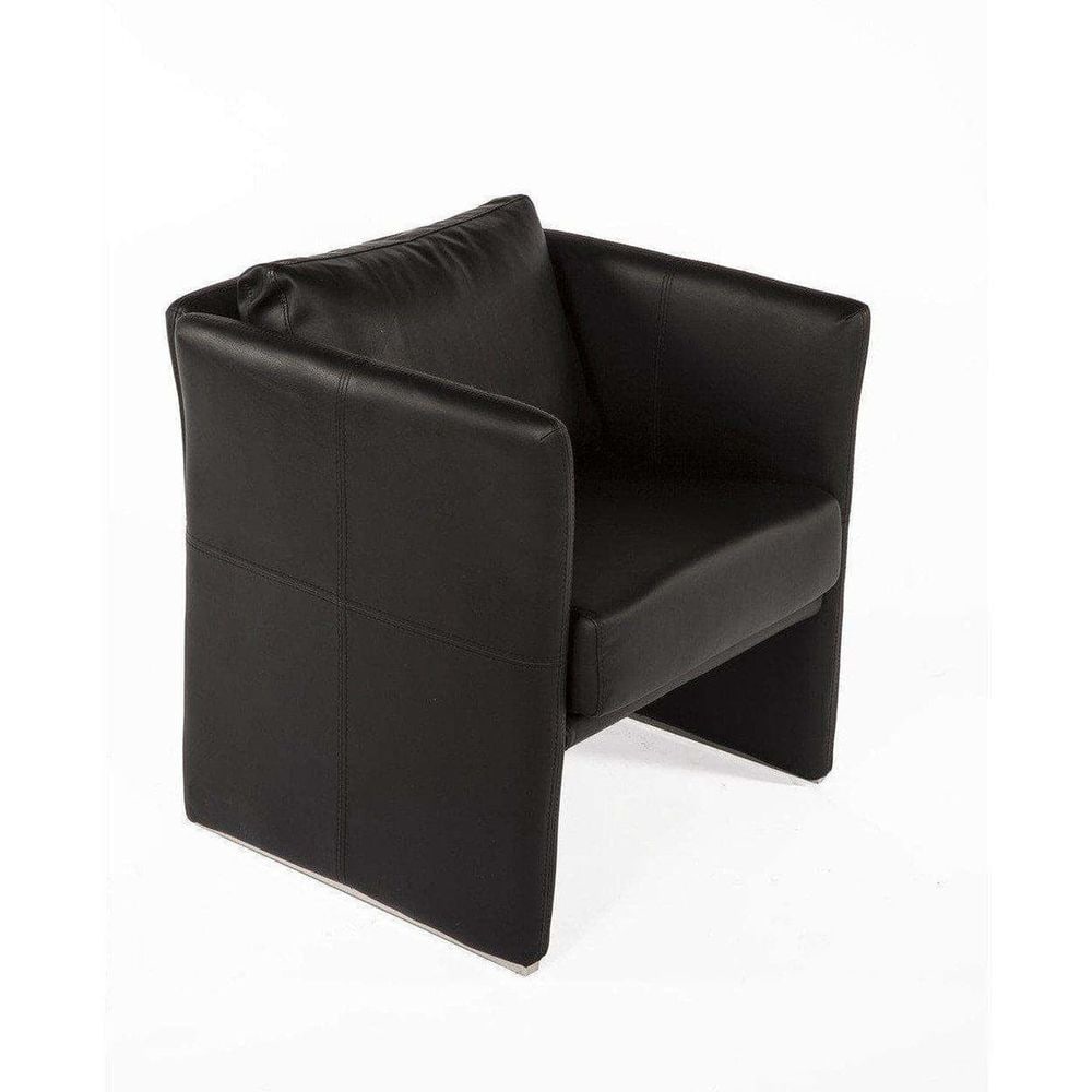 Uller Bucket Lounge Chair - Black Vegan Leather (1 of 2)
