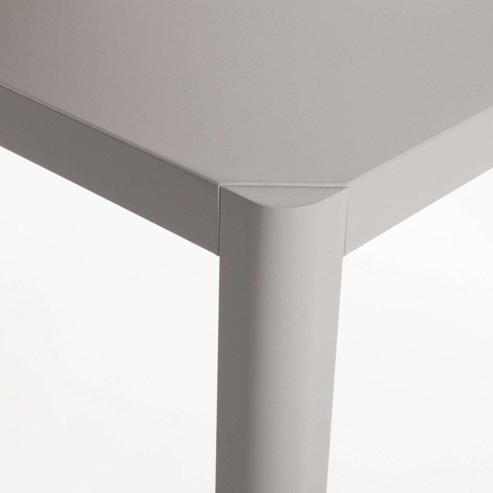 Leoda Rectangular Metal Outdoor Dining Table - 4