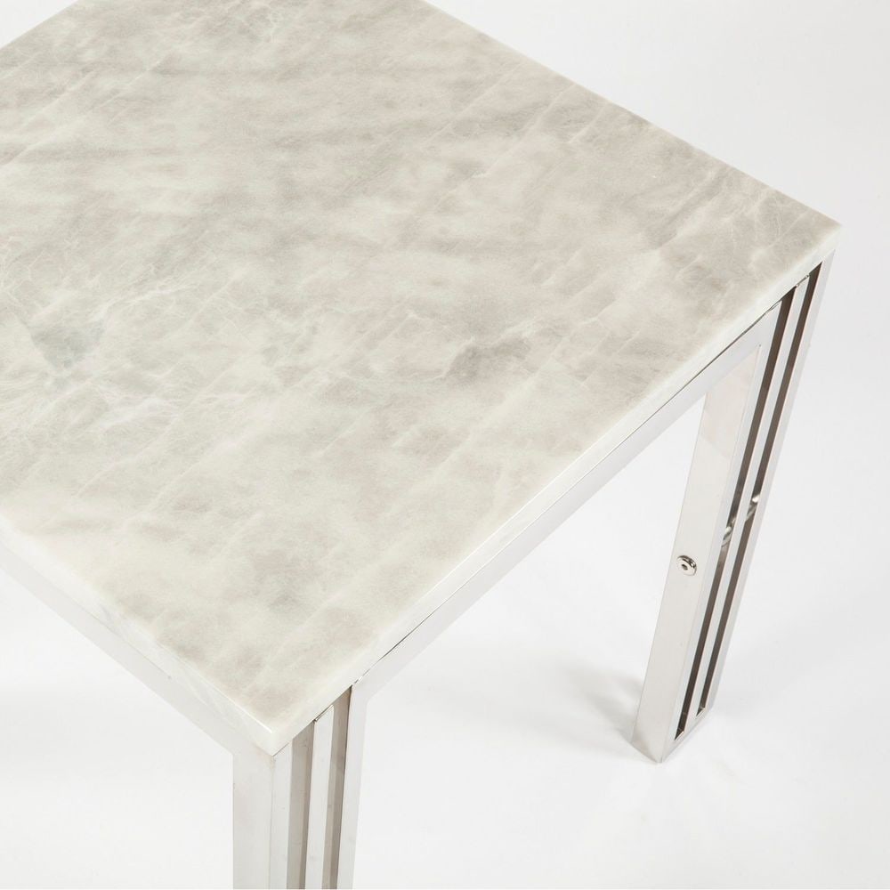 Del Marble Side Table - Square - 4