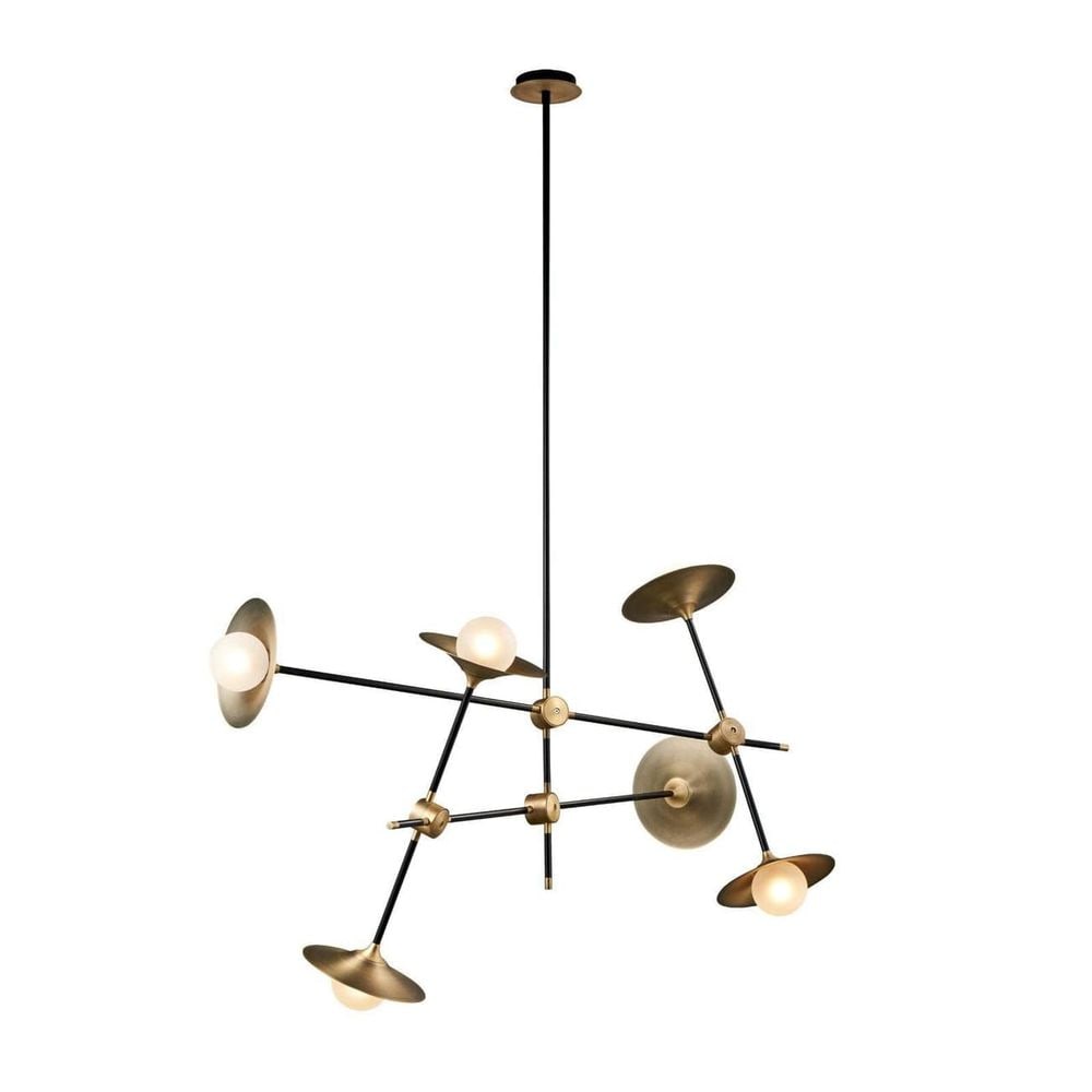 Modern Collared Baton Chandelier - Large (1 of 5)