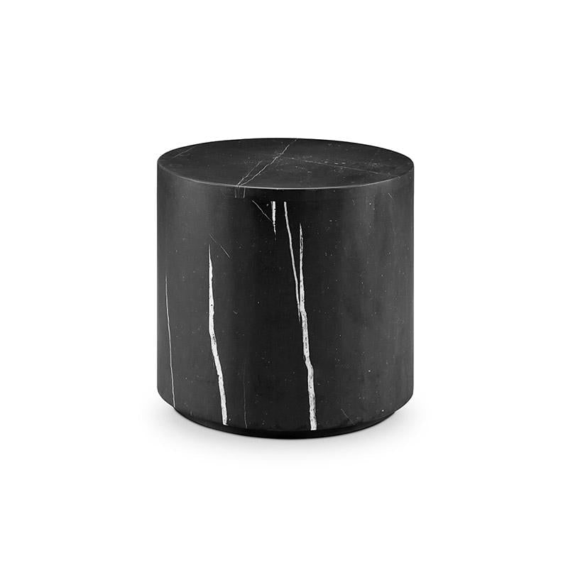 Nero Marquina Black Marble Drum Side Table - Classico (1 of 6)